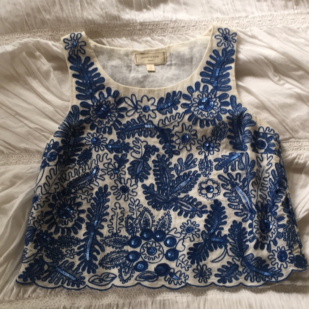 Embroidered Crop Top